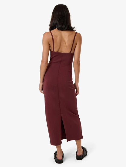 THRILLS // Rib Seam Dress DARK CHERRY