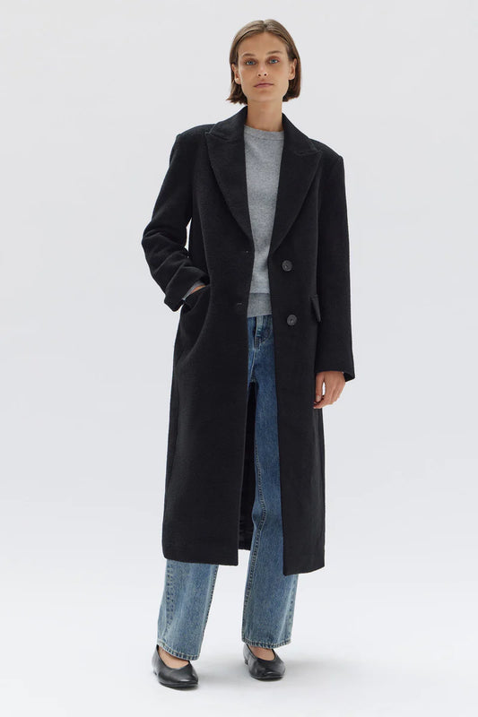 ASSEMBLY LABEL // Ricki Wool Blend Coat BLACK