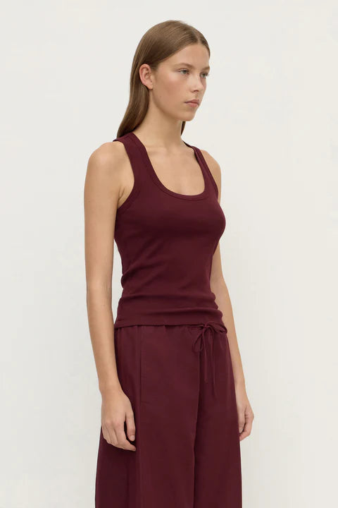 ASSEMBLY LABEL // Robyn Scoop Neck Tank MERLOT