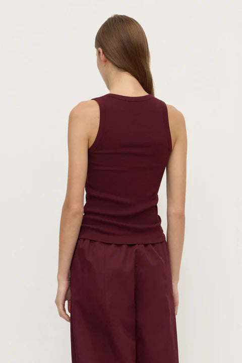 ASSEMBLY LABEL // Robyn Scoop Neck Tank MERLOT