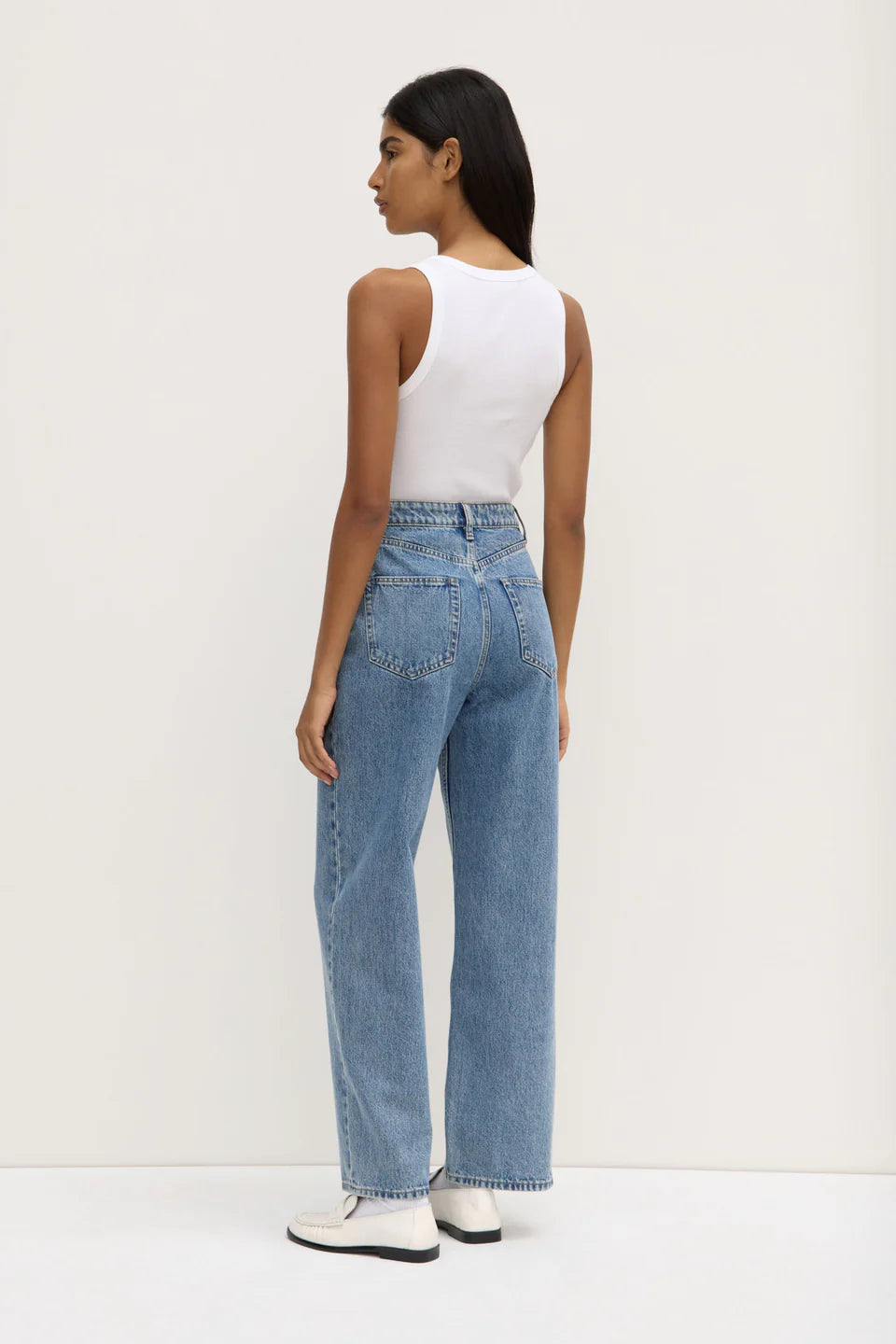 Robyn Scoop Neck Rib Tank WHITE