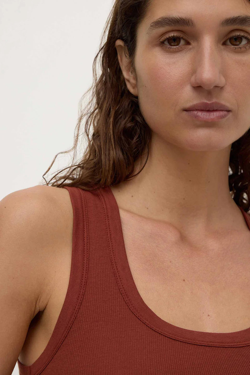Robyn Scoop Neck Tank AMBER