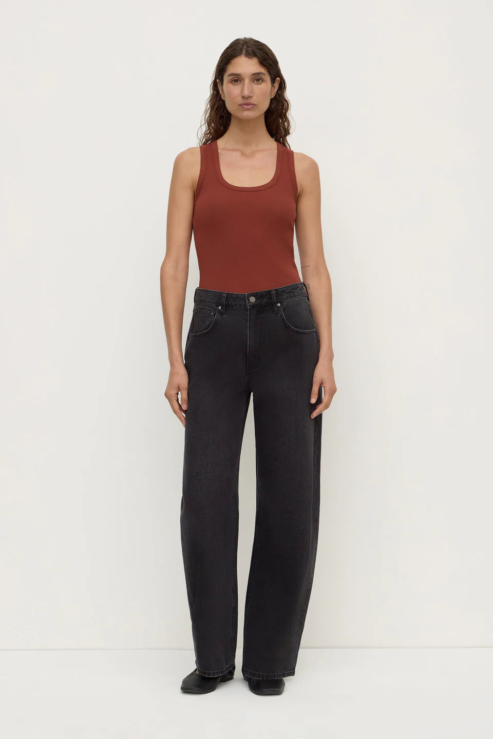 Robyn Scoop Neck Tank AMBER