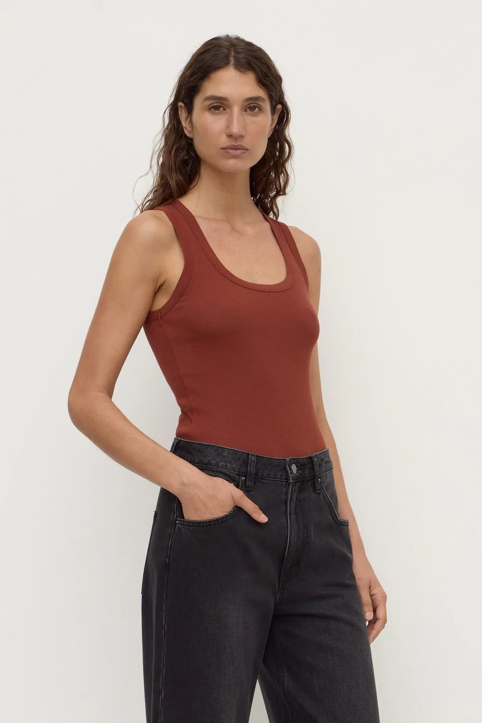 ASSEMBLY LABEL // Robyn Scoop Neck Tank AMBER