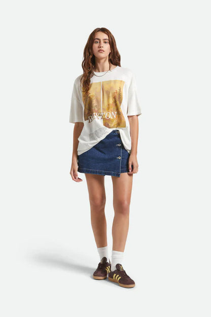 BRIXTON // Rocky Mountain OS Tee OFF WHITE