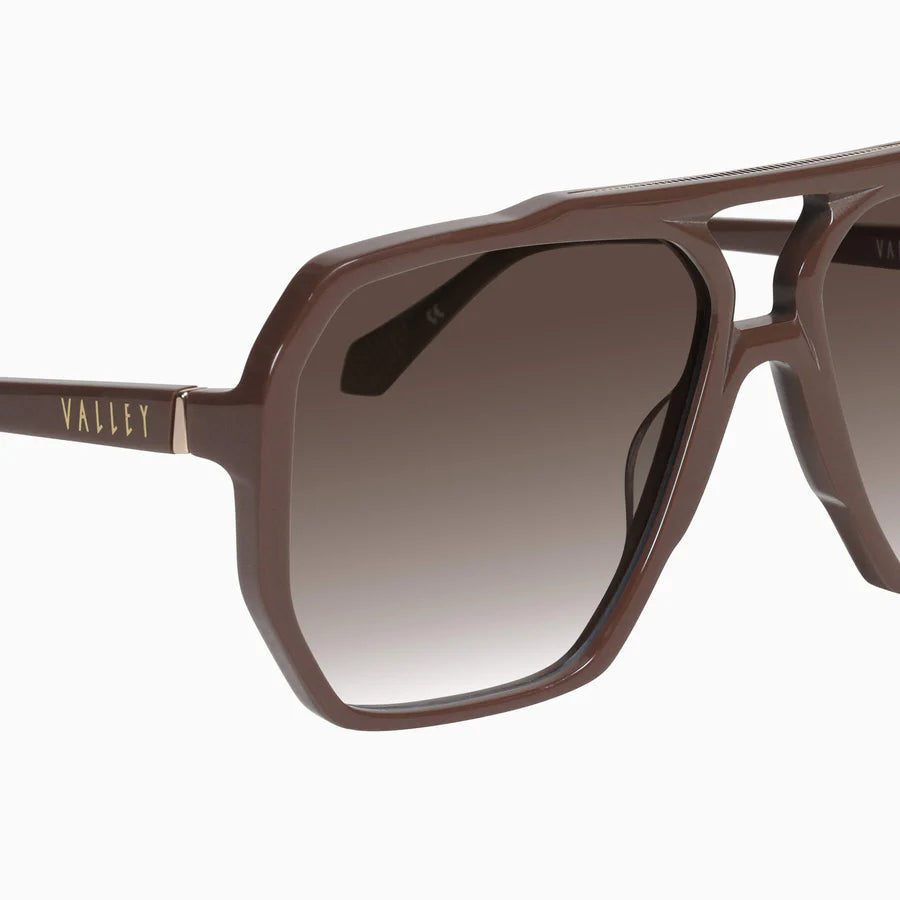 VALLEY // Rodeo CHOCOLATE w. GOLD METAL/BROWN GRADIENT LENS