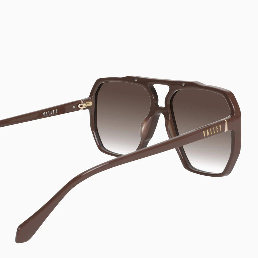 VALLEY // Rodeo CHOCOLATE w. GOLD METAL/BROWN GRADIENT LENS