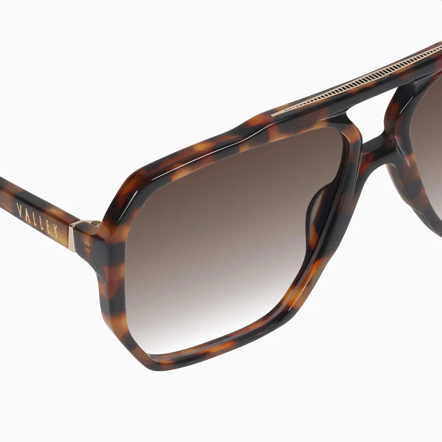 VALLEY // Rodeo DARK TORT W. GOLD METAL/BROWN GRADIENT LENS