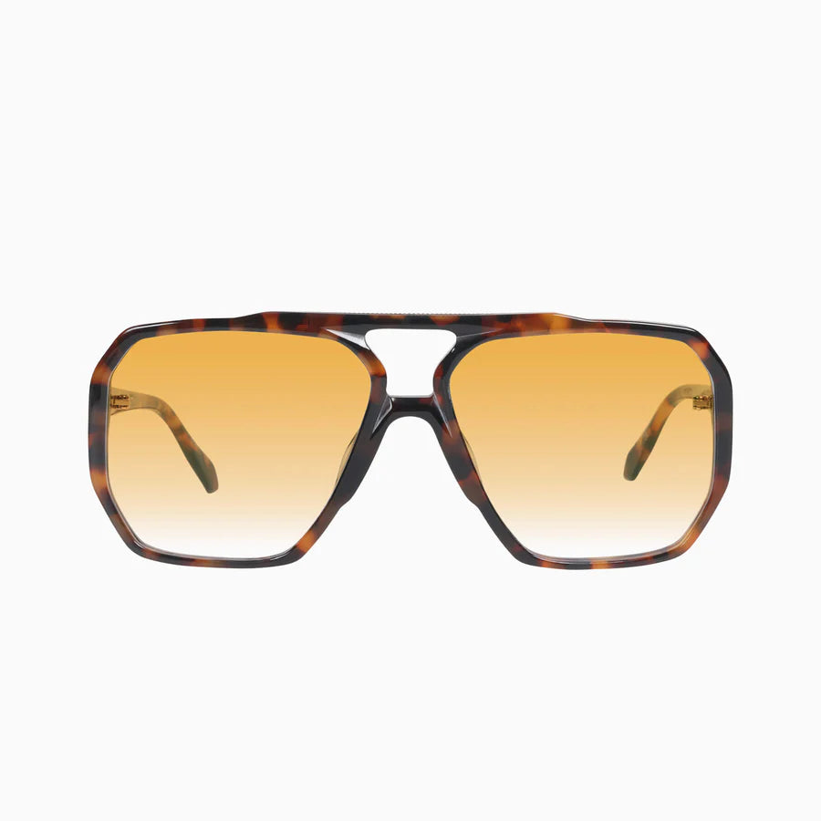 VALLEY // Rodeo DARK TORT W. GOLD METAL/ORANGE GRADIENT LENS