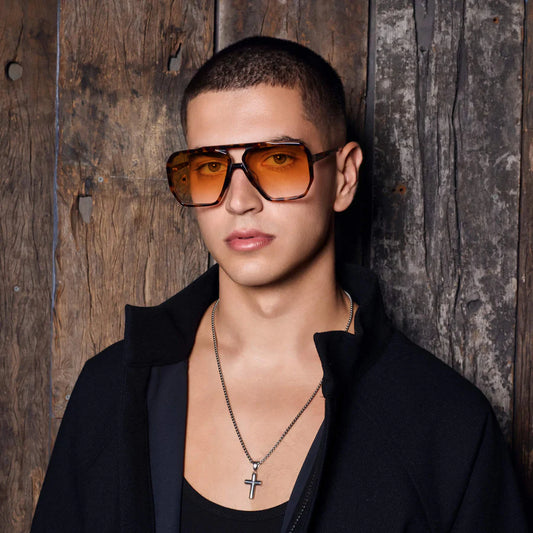 VALLEY // Rodeo DARK TORT W. GOLD METAL/ORANGE GRADIENT LENS