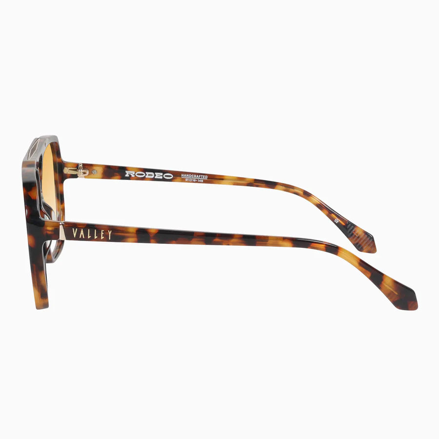 VALLEY // Rodeo DARK TORT W. GOLD METAL/ORANGE GRADIENT LENS
