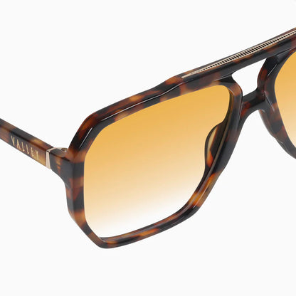VALLEY // Rodeo DARK TORT W. GOLD METAL/ORANGE GRADIENT LENS