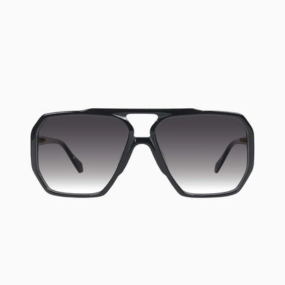 VALLEY // Rodeo GLOSS BLACK w. GOLD METAL/BLACK GRADIENT LENS