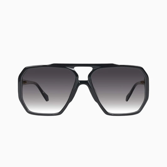 VALLEY // Rodeo GLOSS BLACK w. GOLD METAL/BLACK GRADIENT LENS