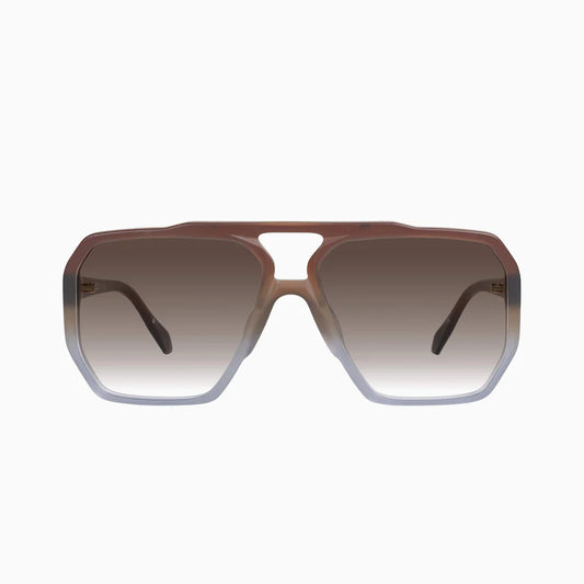 VALLEY // Rodeo MATTE TRANSPARENT CHOC FADE TO CRYSTAL/BROWN GRADIENT LENS