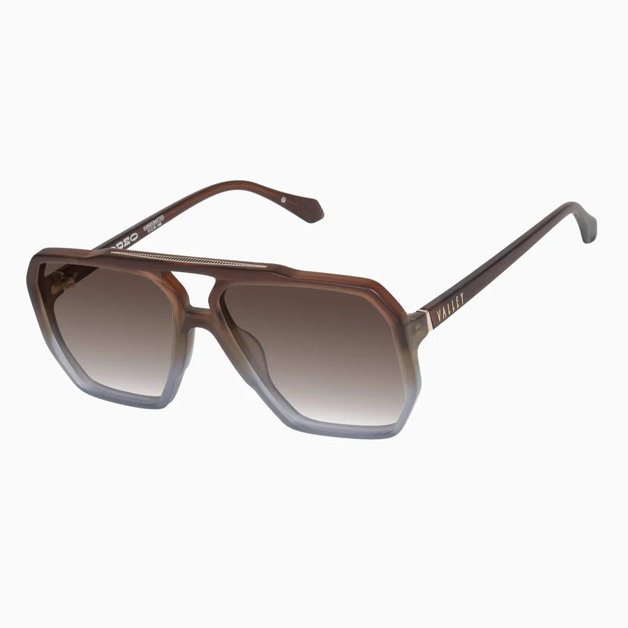 VALLEY // Rodeo MATTE TRANSPARENT CHOC FADE TO CRYSTAL/BROWN GRADIENT LENS