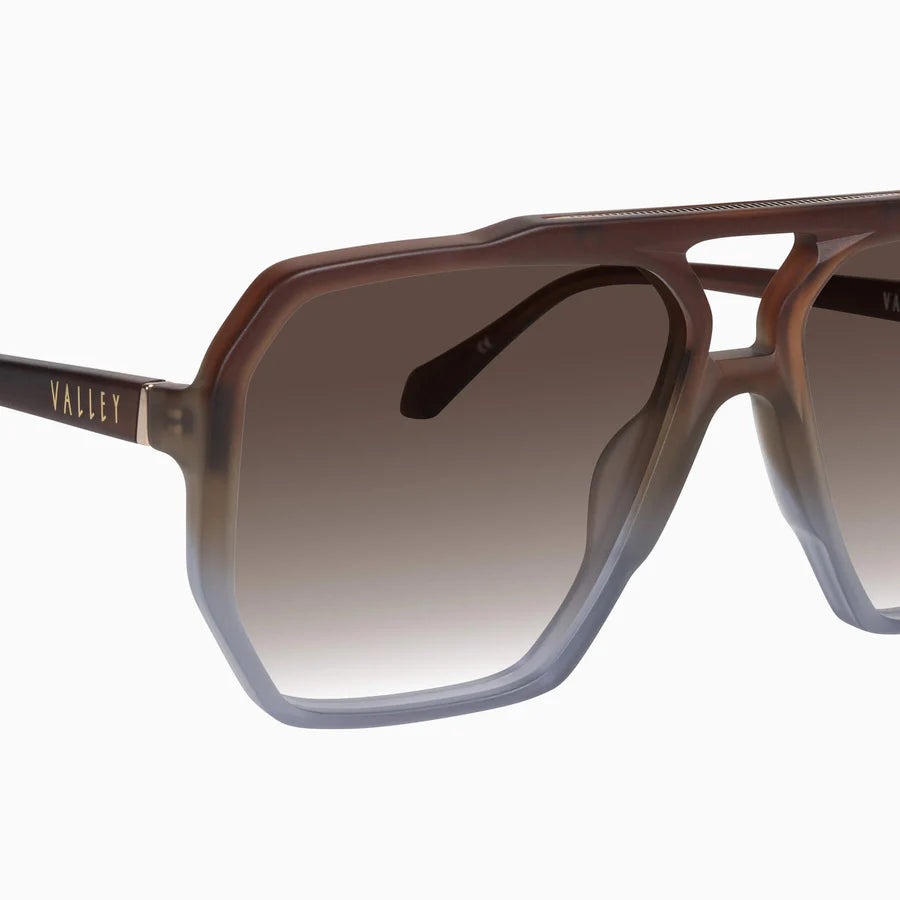 VALLEY // Rodeo MATTE TRANSPARENT CHOC FADE TO CRYSTAL/BROWN GRADIENT LENS
