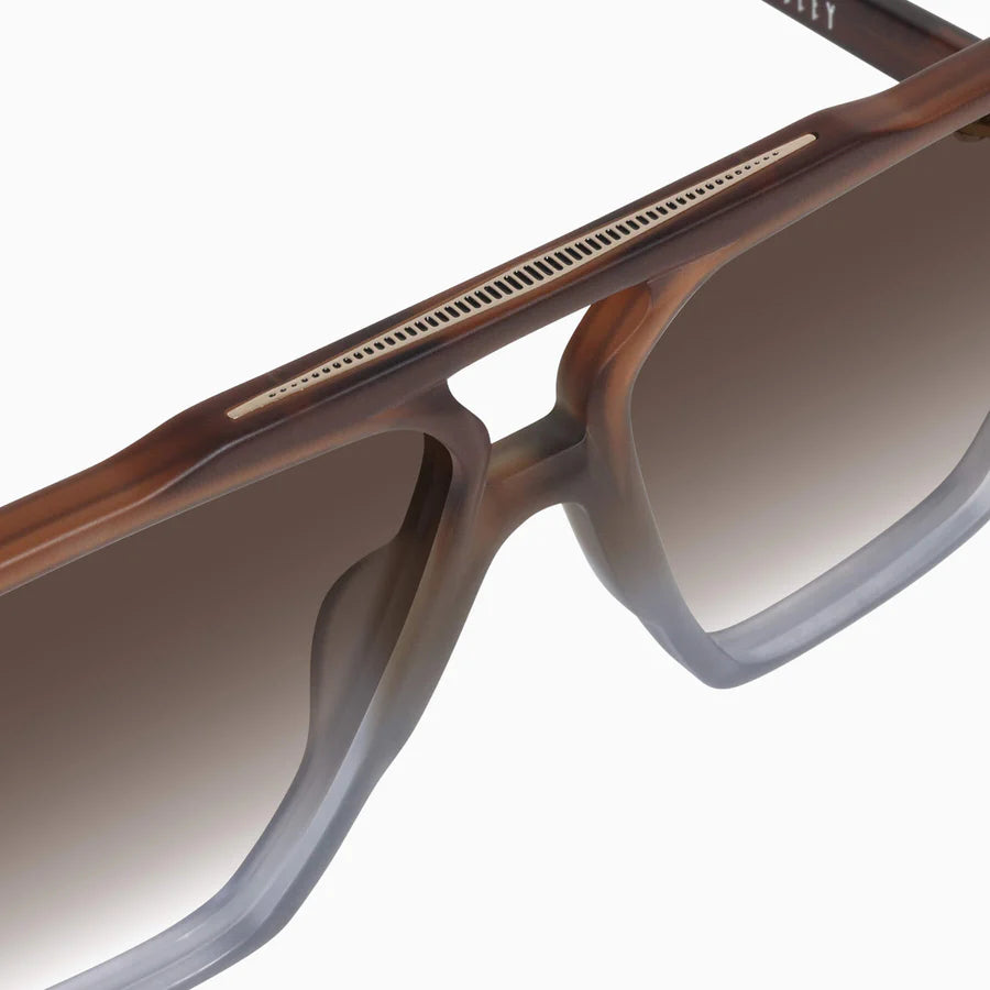 VALLEY // Rodeo MATTE TRANSPARENT CHOC FADE TO CRYSTAL/BROWN GRADIENT LENS