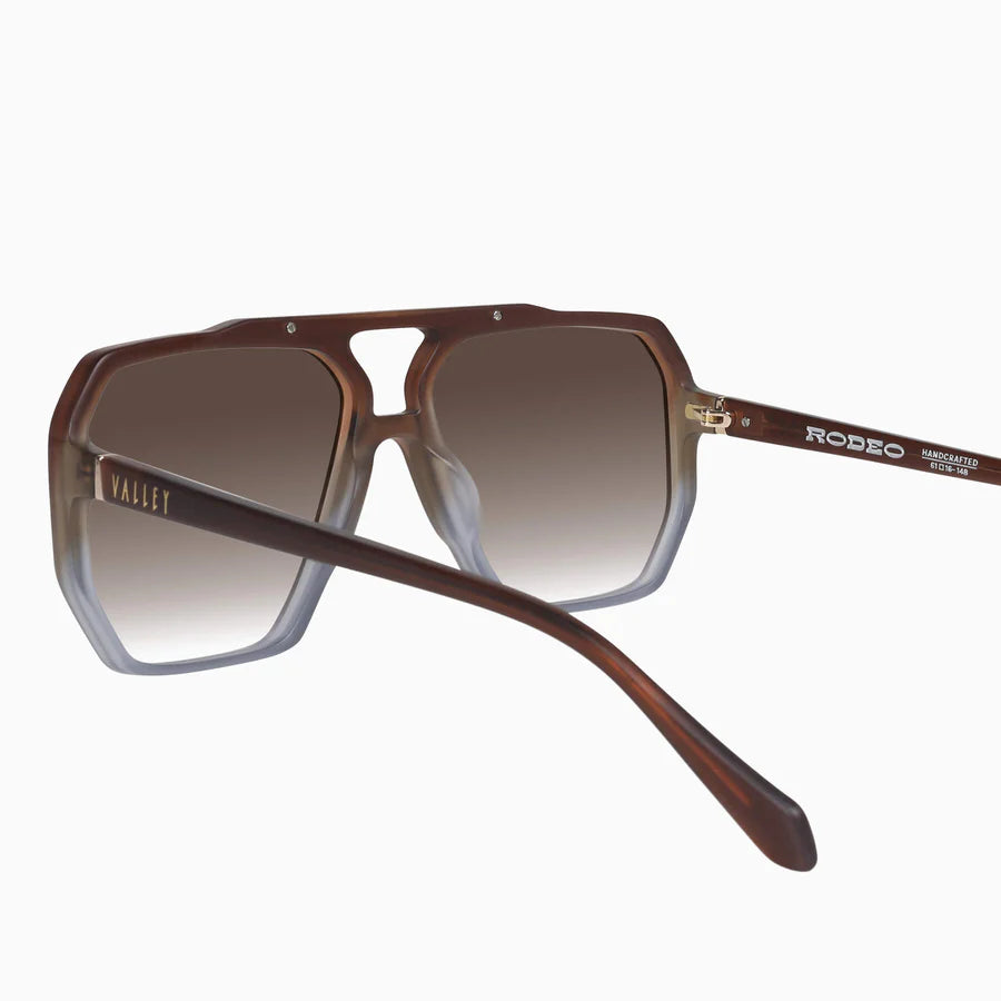 VALLEY // Rodeo MATTE TRANSPARENT CHOC FADE TO CRYSTAL/BROWN GRADIENT LENS