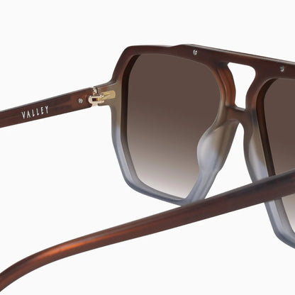 VALLEY // Rodeo MATTE TRANSPARENT CHOC FADE TO CRYSTAL/BROWN GRADIENT LENS