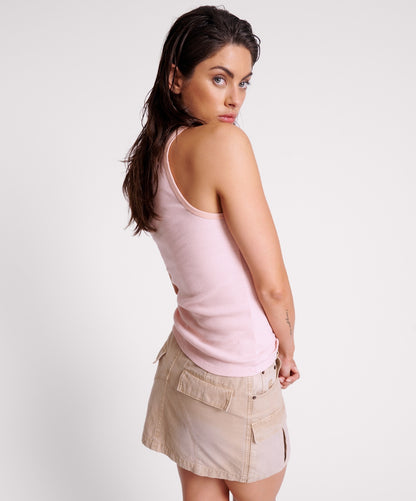 ONE TEASPOON // One Teaspoon Rib Singlet ROSE QUARTZ