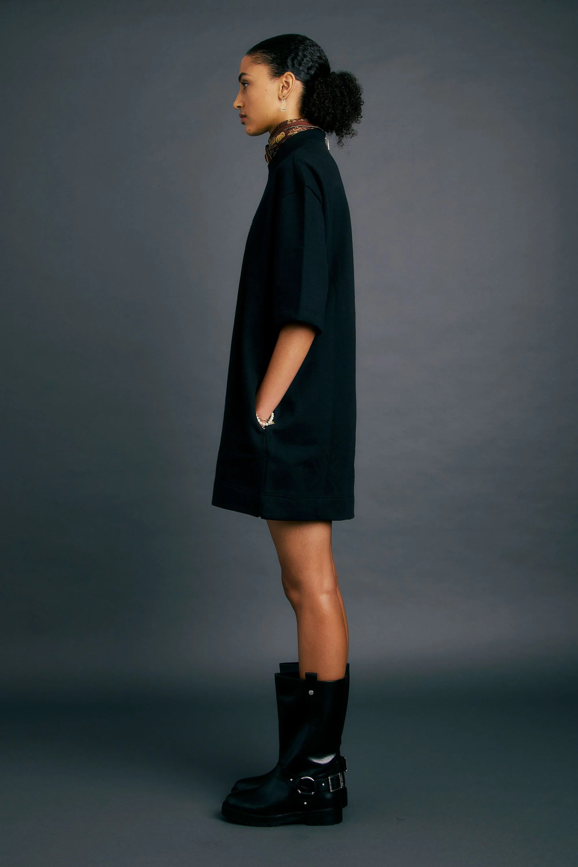KAREN WALKER // Runaway Academy Dress BLACK/GOLD