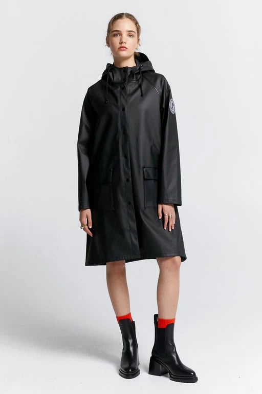 KAREN WALKER // Runaway Long Raincoat BLACK