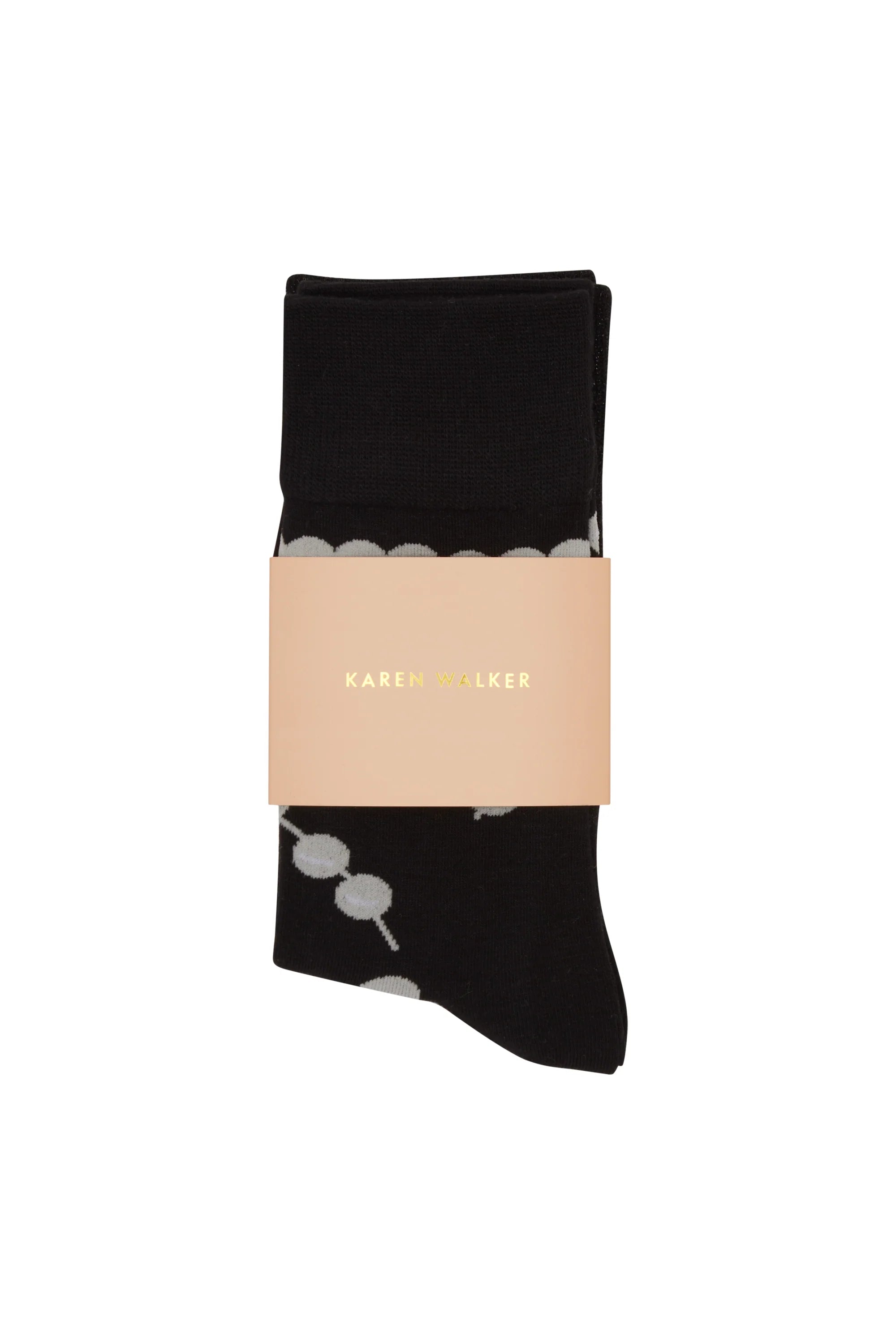 Runaway Pearls Socks 2 Pack BLACK