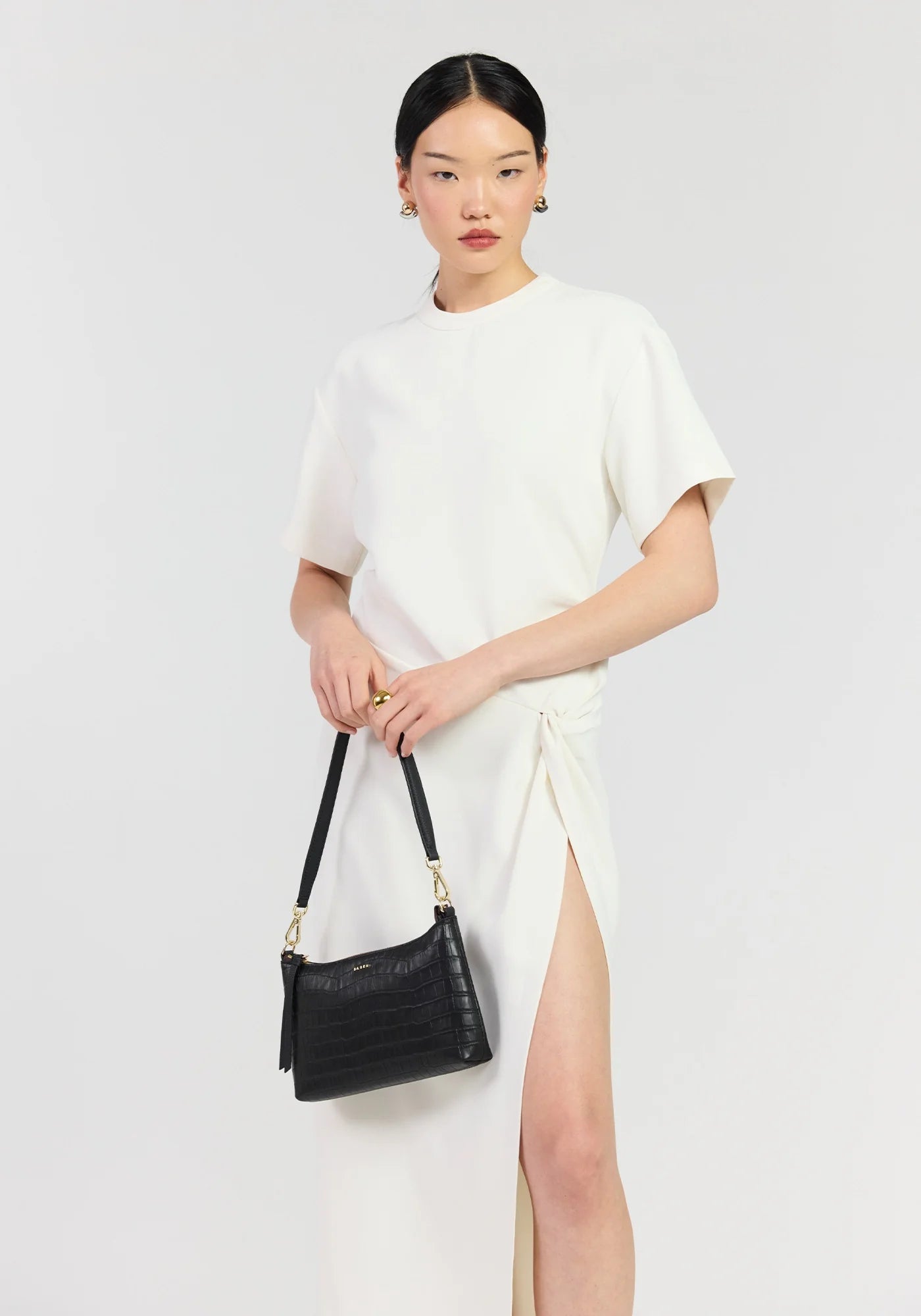 Haven Shoulder Bag BLACK CROC