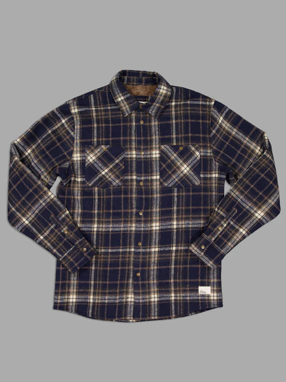 JAF // Seaport Shearling Shirt BLUE CHECK
