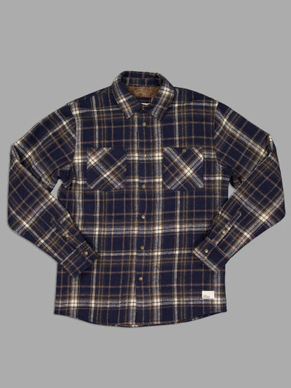 JAF // Seaport Shearling Shirt BLUE CHECK
