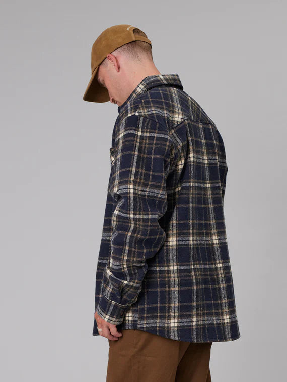 JAF // Seaport Shearling Shirt BLUE CHECK