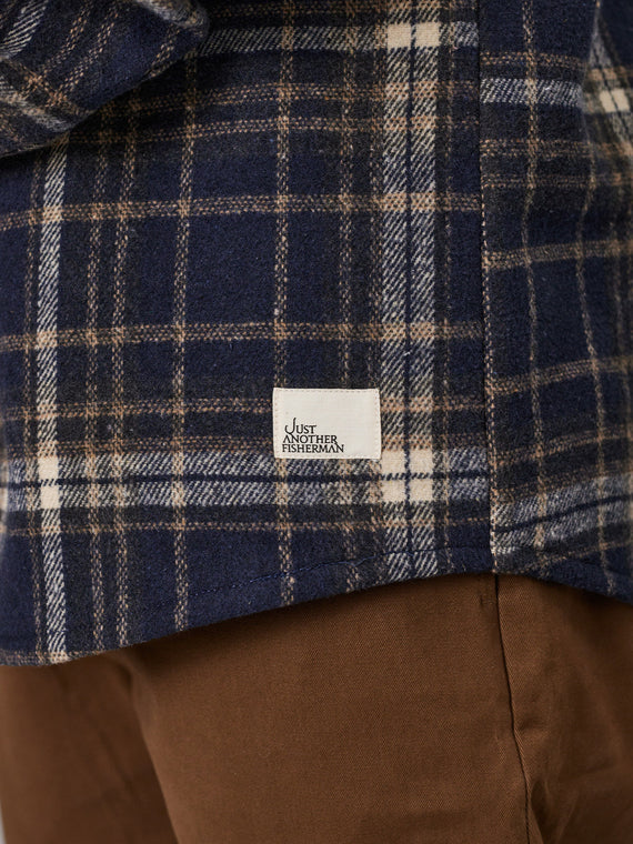 JAF // Seaport Shearling Shirt BLUE CHECK