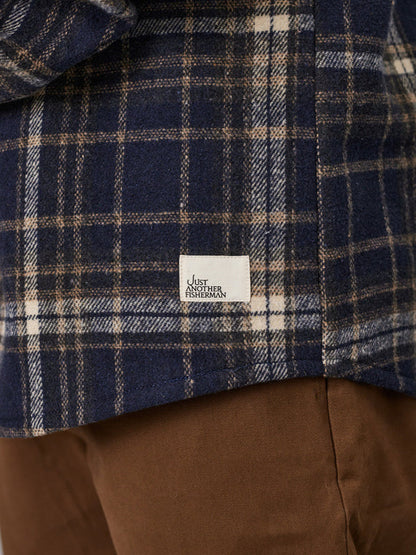 JAF // Seaport Shearling Shirt BLUE CHECK
