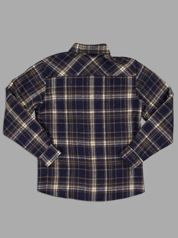 JAF // Seaport Shearling Shirt BLUE CHECK
