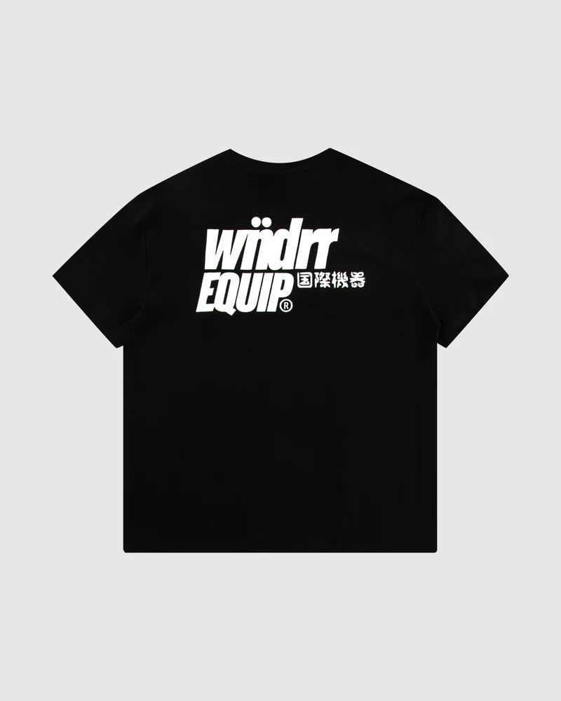WNDRR // Slant Box Fit Tee BLACK