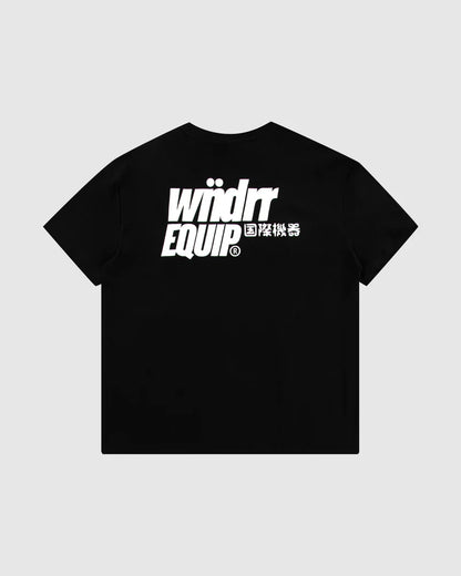 WNDRR // Slant Box Fit Tee BLACK