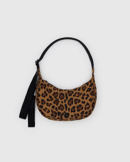 BAGGU // SMALL Nylon Crescent Bag LEOPARD