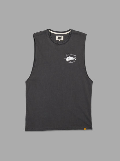 JAF // Snapper Logo Tank AGED BLACK