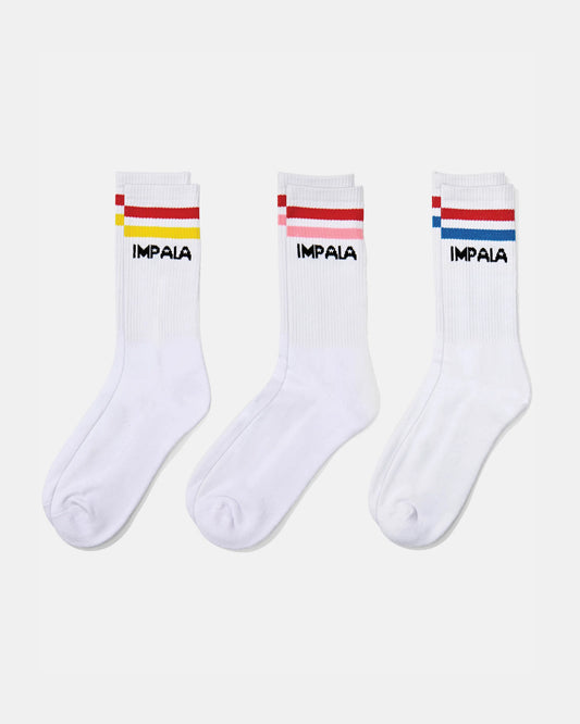IMPALA // 3pk Socks MULTI STRIPE