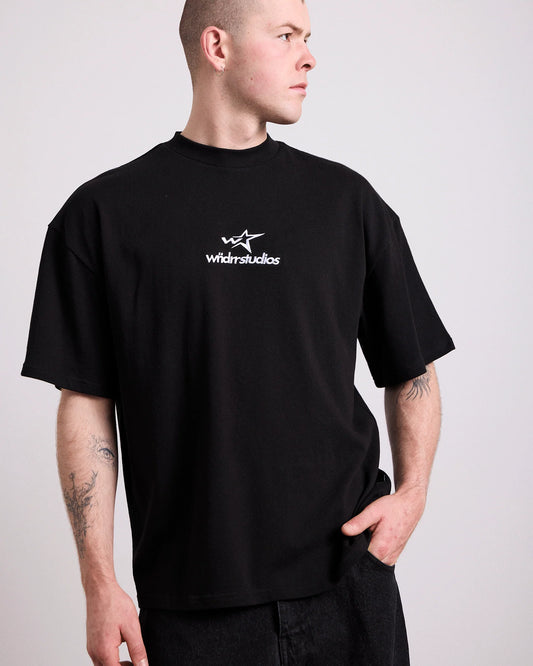 WNDRR // STXRHHAUS Heavyweight Tee BLACK