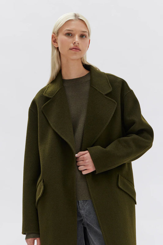 ASSEMBLY LABEL // Sadie Wool Coat FOREST