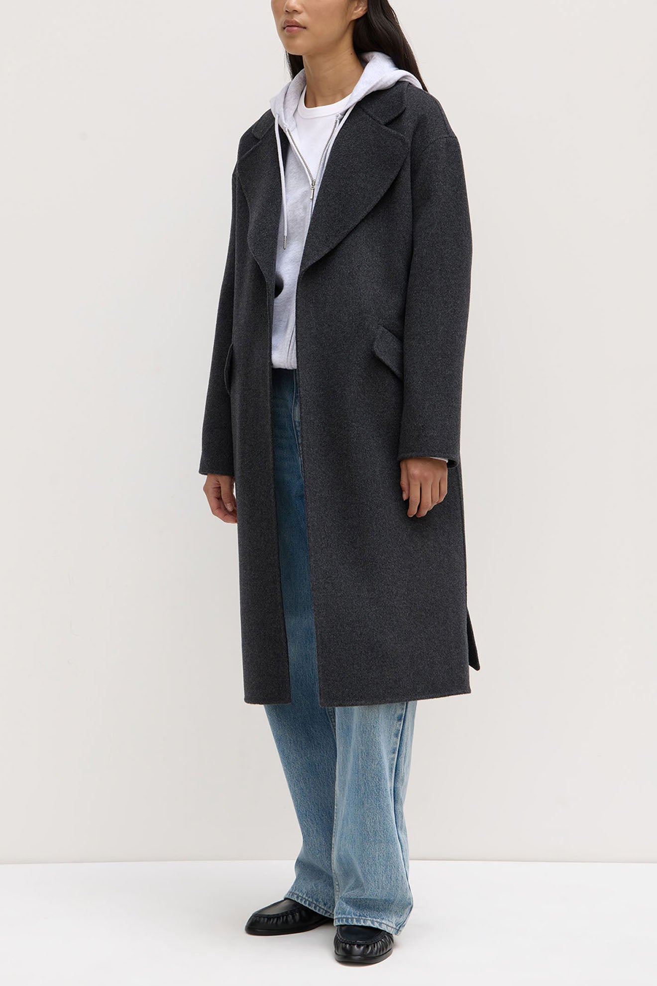 ASSEMBLY LABEL // Sadie Wool Coat CHARCOAL MARLE