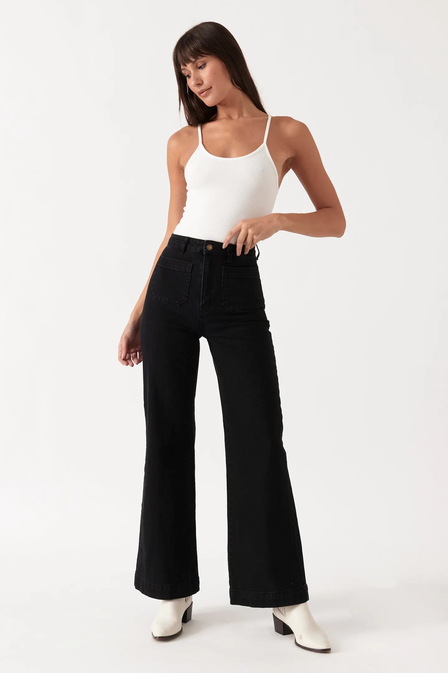 ROLLAS // Sailor Jean Long RINSE BLACK
