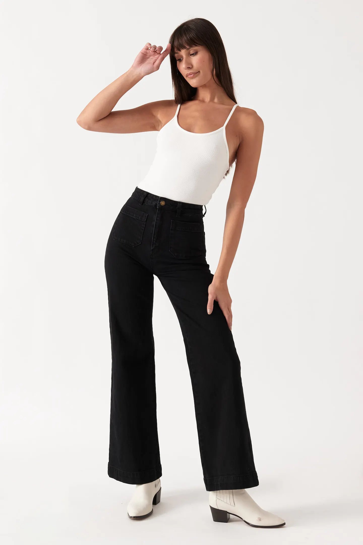 ROLLAS // Sailor Jean Long RINSE BLACK