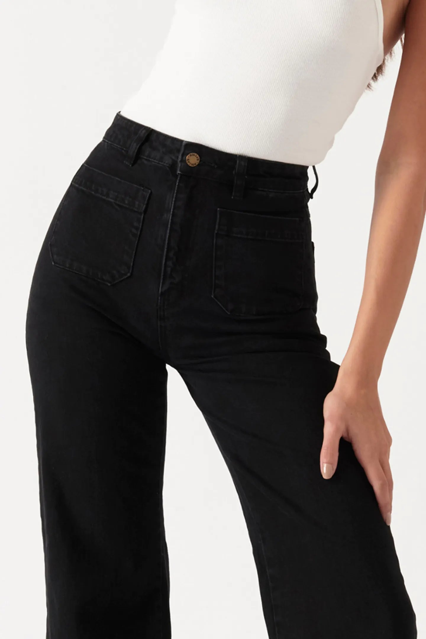 ROLLAS // Sailor Jean Long RINSE BLACK