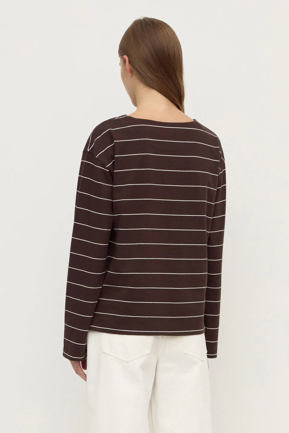 Scout LS Tee GANACHE CREAM STRIPE