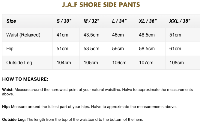 JAF // Shore Side Pants BLACK