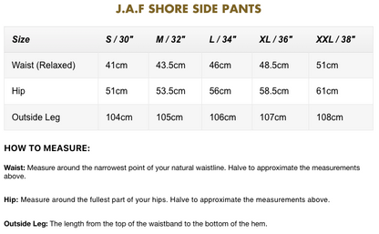 JAF // Shore Side Pants BLACK