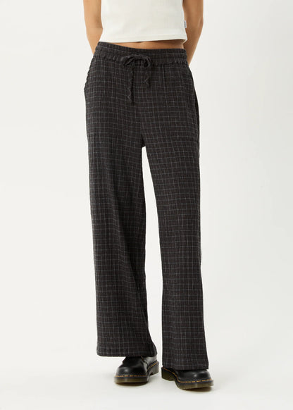 AFENDS // Dusk Seersucker Pant BLACK CHECK